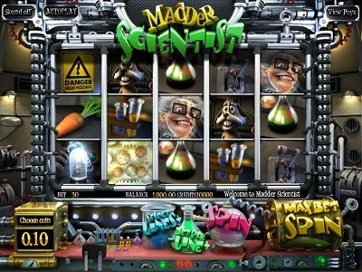 Интерфейс игрового автомата Madder Scientist  