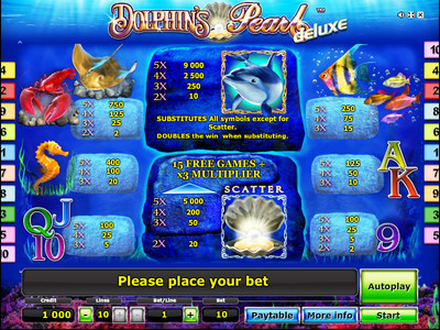 игровой автомат dolphins pearl deluxe символы