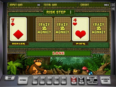 Призовая игра в автомате Crazy Monkey 2