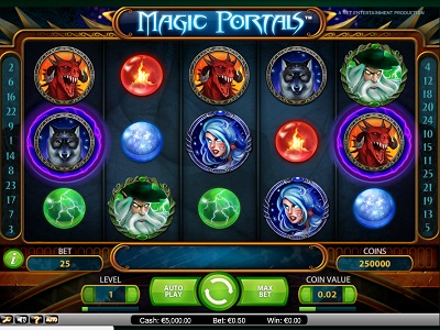 Интерфейс игрового автомата Magic Portals