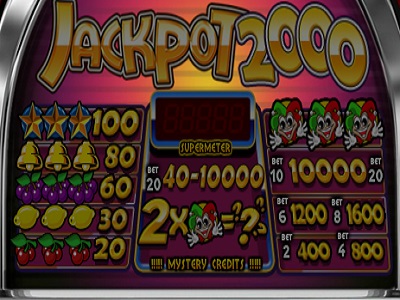Выплаты по символам в автомате Jackpot 2000