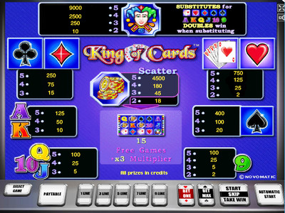 игровой автомат king of cards символы