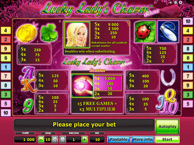 игровой автомат lucky lady charm deluxe символы