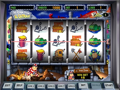Интерфейс игрового автомата Alcatraz