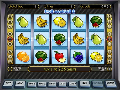 Интерфейс игрового автомата Fruit Cocktail 2 