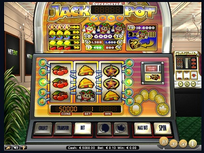 Интерфейс игрового автомата Jackpot 6000 